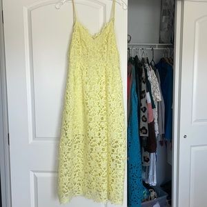 astr the label midi dress in neon yellow